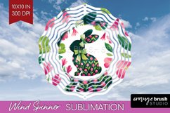 Coquette Easter Wind Spinner Sublimation PNG - Easter Round Product Image 1
