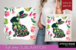 Coquette Easter Tote Bag - Easter Tote Bag PNG Sublimation Product Image 1