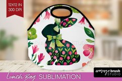 Coquette Easter Lunch Bag - Easter Lunch Bug PNG Sublimation Product Image 1