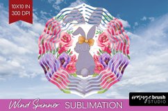 Coquette Easter Wind Spinner Sublimation PNG - Easter Round Product Image 1