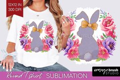 Coquette Easter Round Tshirt Background - Easter PNG Product Image 1