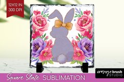 Coquette Easter Slate PNG - Easter Square Slate Sublimation Product Image 1