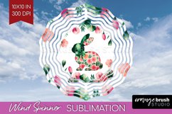 Coquette Easter Wind Spinner Sublimation PNG - Easter Round Product Image 1