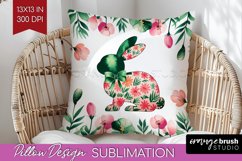 Coquette Easter Pillow Sublimation - Easter Pillow Cover PNG Product Image 1