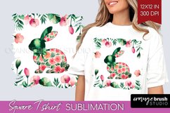 Coquette Easter Square Tshirt Background - Easter PNG Product Image 1