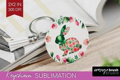Coquette Easter Keychain PNG - Easter Keychain Sublimation Product Image 1