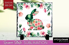 Coquette Easter Slate PNG - Easter Square Slate Sublimation Product Image 1