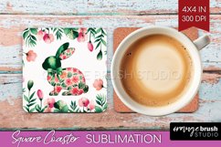Coquette Easter Square Coaster - Easter Coaster PNG Product Image 1