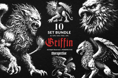 10 Bundle Dark Art Griffin Monster Eagle Majestic Mythical Product Image 1