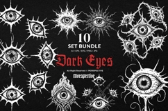 10 Bundle Dark Art Eyes Devil Demon Watcher The Eye Horror Product Image 1