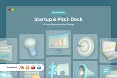 Startup &amp; Investor Pitch 3D Icon Pack Product Image 1