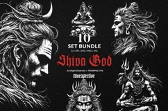 10 Bundle Dark Art Shiva God Hinduism Religion Meditation Product Image 1