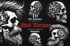 10 Bundle Dark Art Skull Machine Engine Head Gear Robot Product Image 1