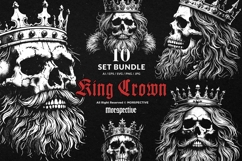 10 Bundle Dark Art King Skull Crown Royal Kingdom Horror Product Image 1