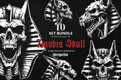 10 Bundle Dark Art Anubis Ancient Egyptian Skull Tattoo Product Image 1