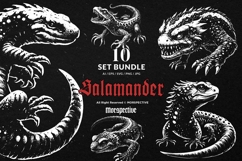 10 Bundle Dark Art Salamander Reptile Animal Dragon Beast Product Image 1