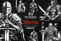 10 Bundle Dark Art Warrior Soldier Medieval Knight Gladiator Product Image 1