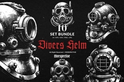 10 Bundle Dark Art Divers Helm Skull Snorkeling Scuba Product Image 1