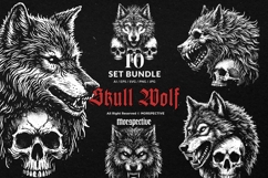 10 Bundle Dark Art Skull Wolf Beast Predator Skeleton Demon Product Image 1