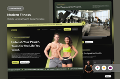 Modern Gym Website Landing UI Product Image 1