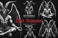 10 Bundle Dark Art Baphomet Monster Satanic Creature Goat Product Image 1