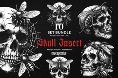 10 Bundle Dark Art Skull Insect Animal Bug Beetle Fly Wasp Product Image 1