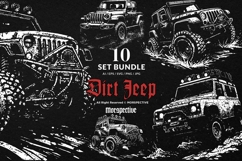 10 Bundle Dark Art Dirt Jeep Car Off-Road Mud 4x4 Double Product Image 1