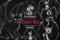 10 Bundle Dark Art Cat Wing Kitten Claws Fur Meow Demon Product Image 1