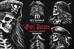 10 Bundle Dark Art Girls Pirates Woman Skull Ship Sea Boot Product Image 1