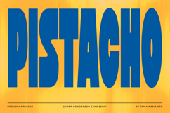 Pistacho - Bold Retro Super Condensed/ Tall Font Product Image 1