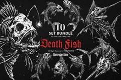 10 Bundle Dark Art Death Fish Bone Sea Ocean Skeleton Skull Product Image 1