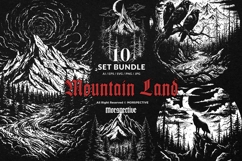 10 Bundle Dark Art Mountain Landscape Night Forest River Product Image 1