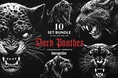 10 Bundle Dark Art Panther Beast Big Cats Animal Tattoo Product Image 1