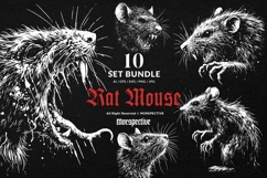 10 Bundle Dark Art Rat Mouse Horror Animal Beast Scary Product Image 1