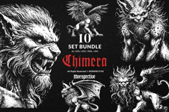 10 Bundle Dark Art Chimera Lion Head Mystical Monster Beast Product Image 1