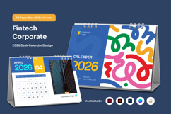 Modern Fintech Desk Calendar 2026 Product Image 1