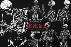 10 Bundle Dark Art Skeleton Skull Death Bone Grave Ghost Product Image 1