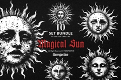 10 Bundle Dark Art Magical Sun Solar Sunlight Celestial Product Image 1