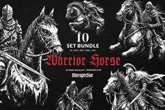10 Bundle Dark Art Warrior Riding Horse Medieval Knight Product Image 1
