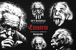 10 Bundle Dark Art Einstein Scientist Albert Head Physics Product Image 1