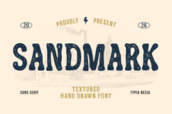 Sandmak Rough Textured Vintage Hand Drawn Font Product Image 1