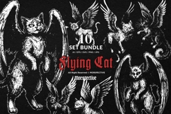 10 Bundle Dark Art Cat Flying Wings Angel Kitten Meow Kitten Product Image 1