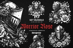 10 Bundle Dark Art Warrior Knight Rose Floral Kingdom Product Image 1