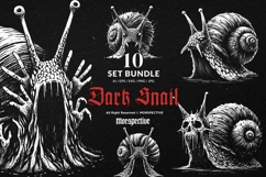 10 Bundle Dark Art Snail Mollusk Slime Tentacle Invertebrate Product Image 1