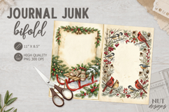 Vintage Christmas Journal junk Cardinal birds Sled Product Image 1
