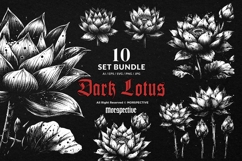 10 Bundle Dark Art Lotus Flower Meditation Relax Magical Product Image 1