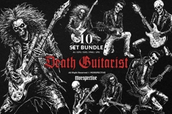 10 Bundle Dark Art Death Guitarist Skull Rock n Roll Music Product Image 1