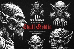 10 Bundle Dark Art Skull Goblin Orc Troll Monster Demon Elf Product Image 1