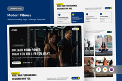 Health &amp; Training Landing Page UI Kit Product Image 1
