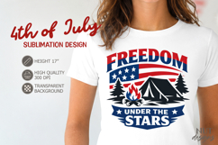 Patriotic 4th of July sublimation Camping Freedom Product Image 1